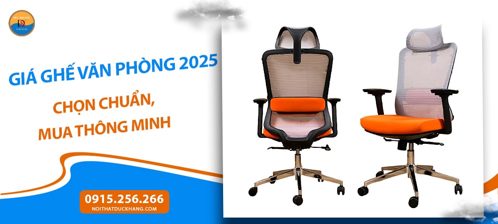 Các loại ghế văn phòng và mức giá tương ứng - Ghế xoay, ghế lưới, ghế chân quỳ