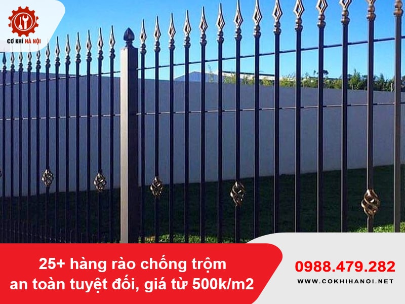 25+ hàng rào chống trộm an toàn tuyệt đối, giá từ 500k/m2