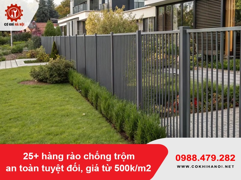 25+ hàng rào chống trộm an toàn tuyệt đối, giá từ 500k/m2