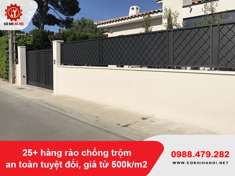 25+ hàng rào chống trộm an toàn tuyệt đối, giá từ 500k/m2