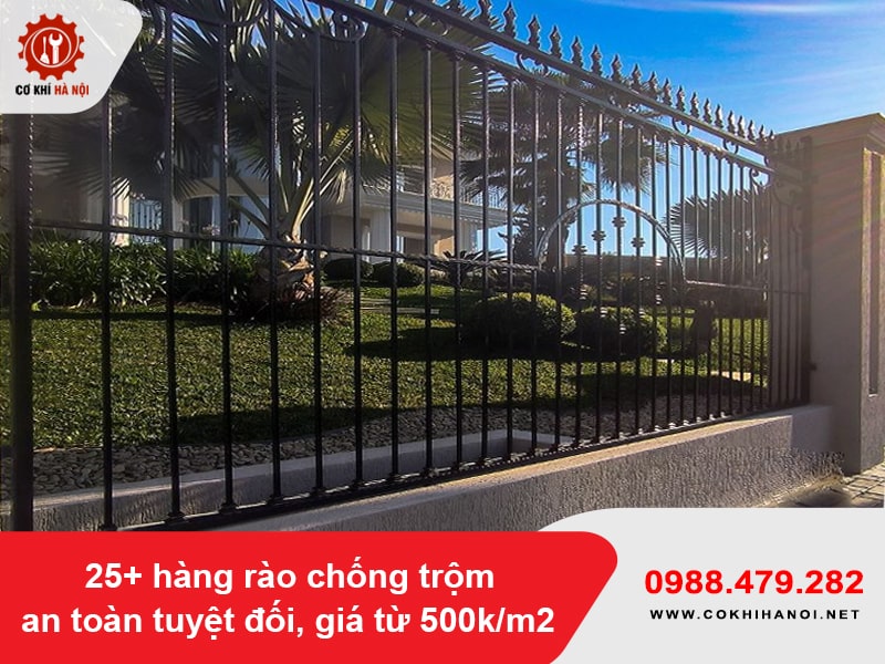 25+ hàng rào chống trộm an toàn tuyệt đối, giá từ 500k/m2