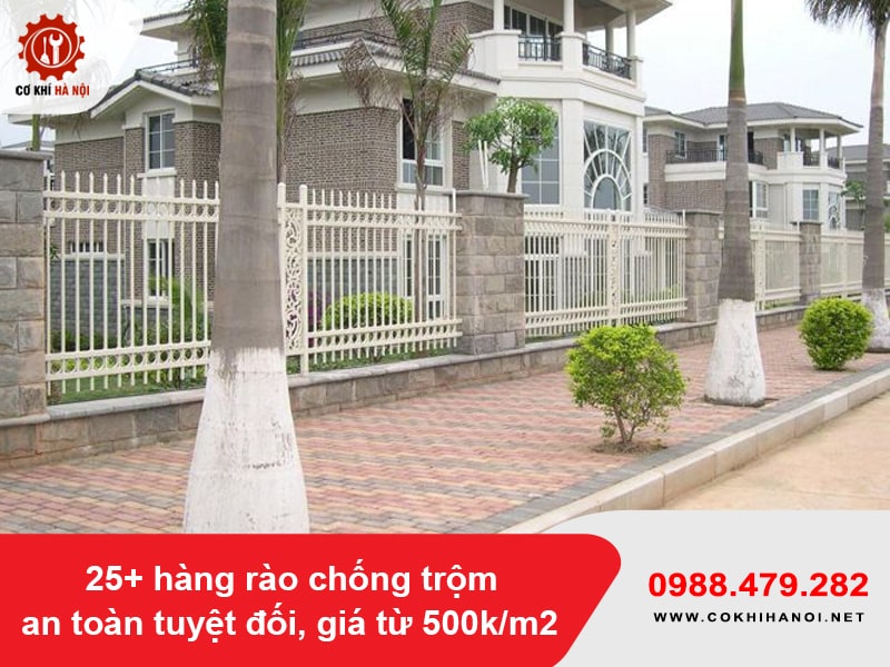 25+ hàng rào chống trộm an toàn tuyệt đối, giá từ 500k/m2