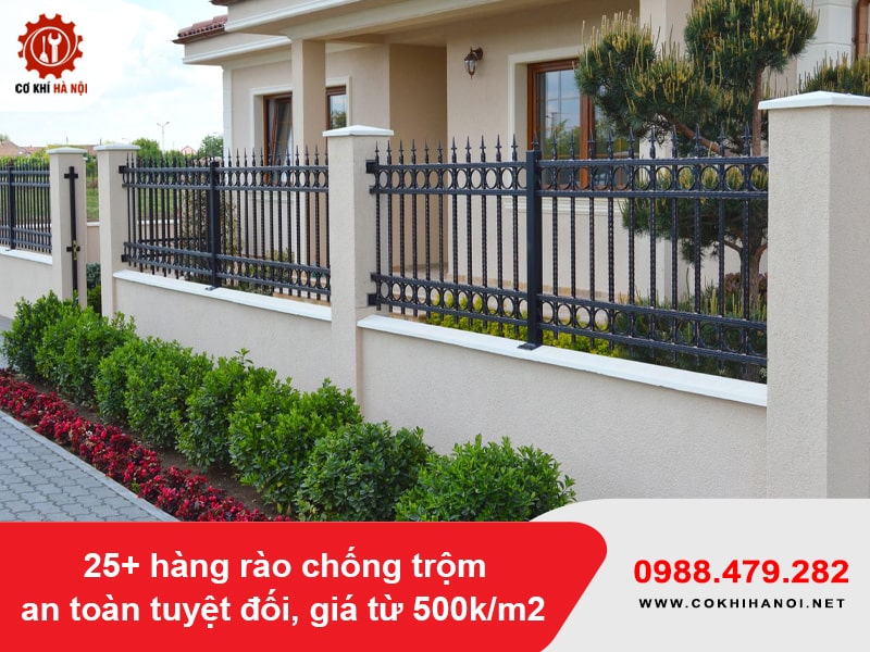 25+ hàng rào chống trộm an toàn tuyệt đối, giá từ 500k/m2