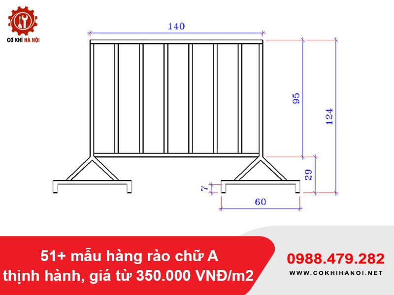 51+ mẫu hàng rào chữ A thịnh hành, giá từ 350.000 VNĐ/m2