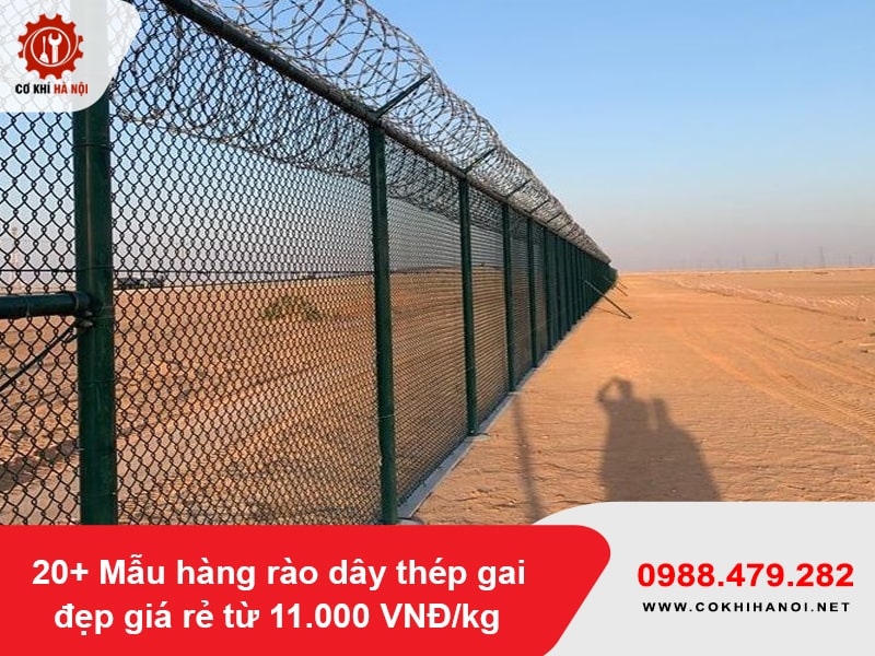 20+ Mẫu hàng rào dây thép gai đẹp giá rẻ từ 11.000 VNĐ/kg
