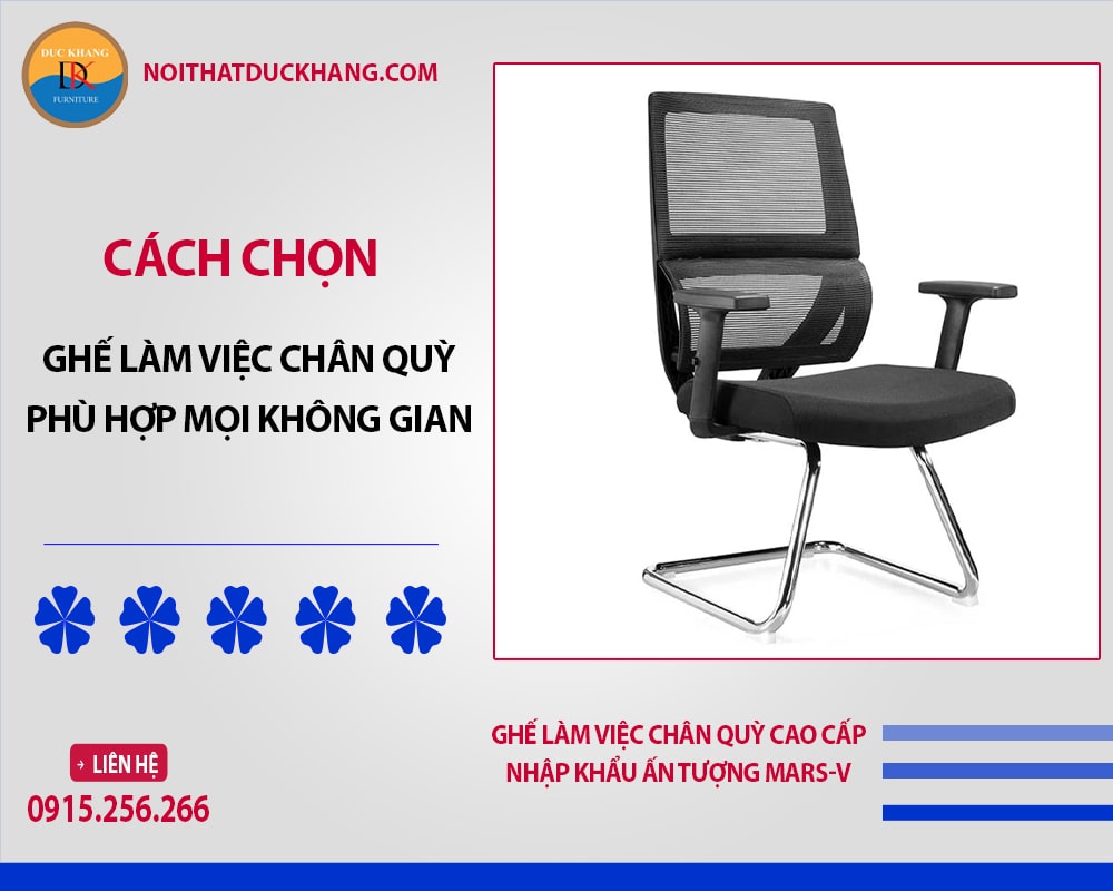 Ghế làm việc chân quỳ cao cấp nhập khẩu ấn tượng Mars-V