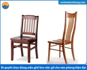 Bí quyết chọn đúng mẫu ghế làm việc gỗ cho văn phòng hiện đại