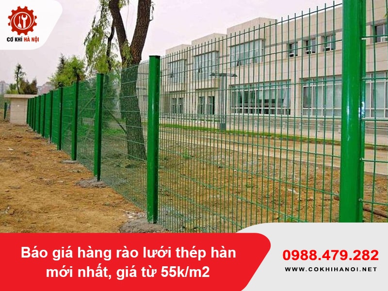 Báo giá hàng rào lưới thép hàn mới nhất, giá từ 55k/m2