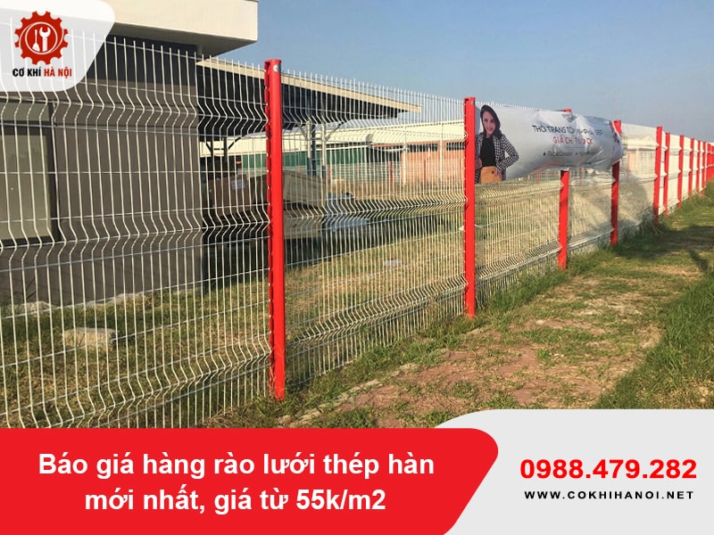 Báo giá hàng rào lưới thép hàn mới nhất, giá từ 55k/m2