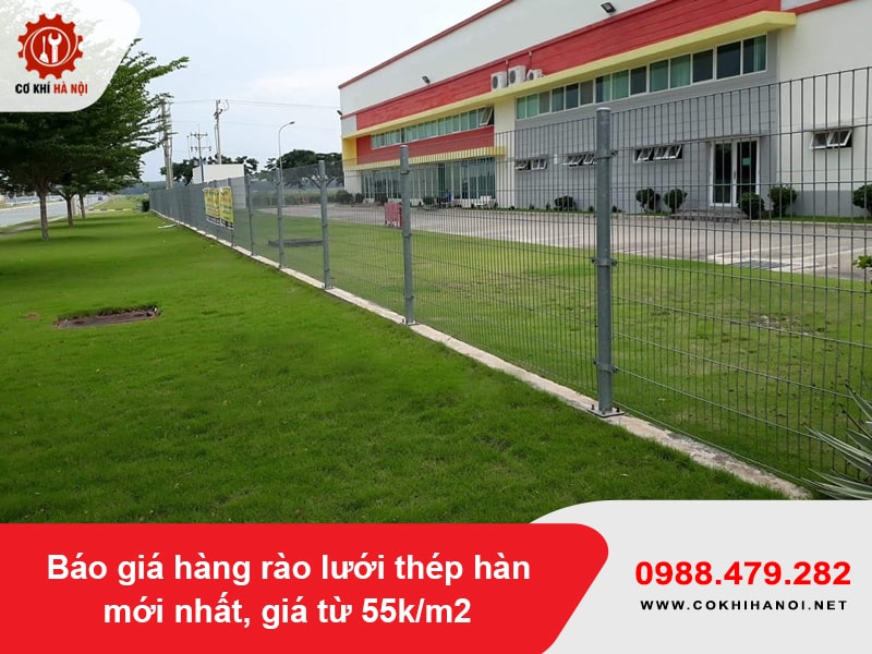 Báo giá hàng rào lưới thép hàn mới nhất, giá từ 55k/m2