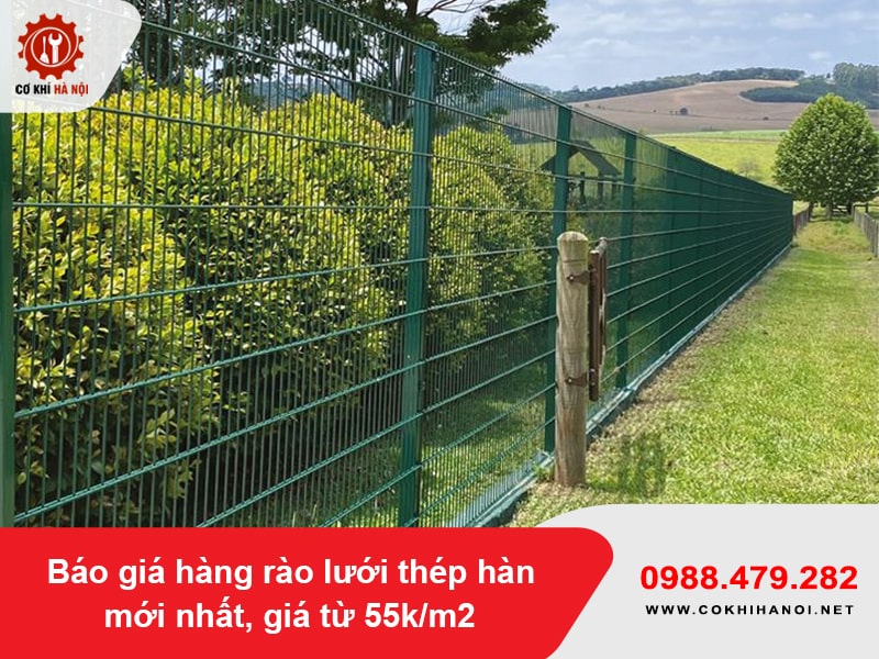 Báo giá hàng rào lưới thép hàn mới nhất, giá từ 55k/m2