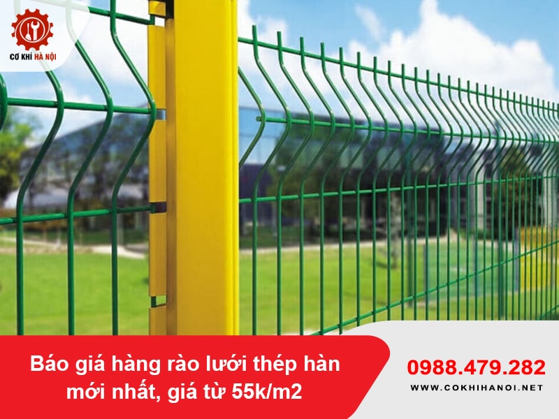 Báo giá hàng rào lưới thép hàn mới nhất, giá từ 55k/m2