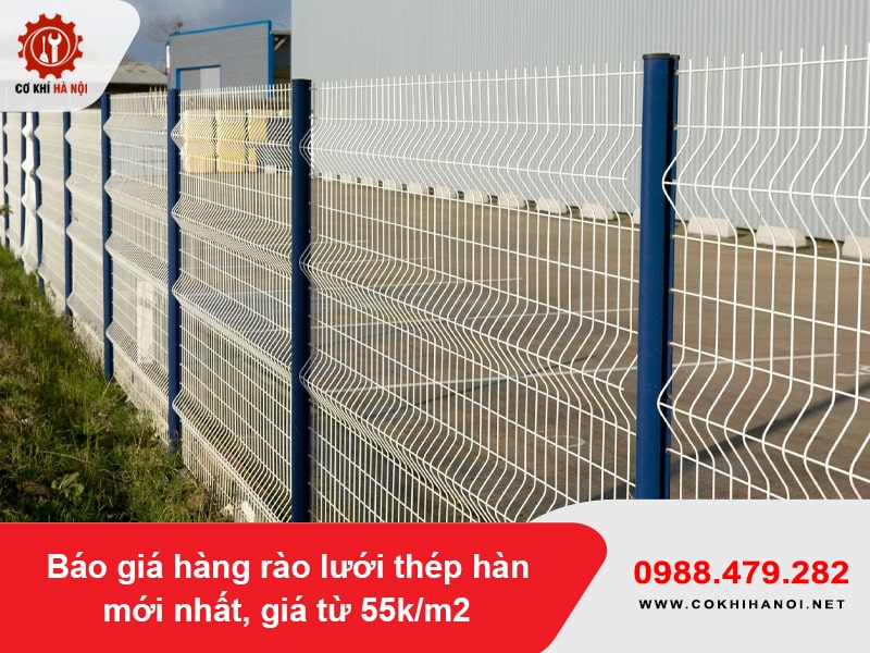 Báo giá hàng rào lưới thép hàn mới nhất, giá từ 55k/m2