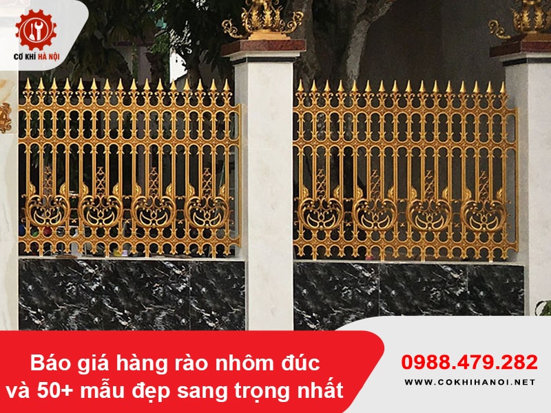 Báo giá hàng rào nhôm đúc và 50+ mẫu đẹp sang trọng nhất