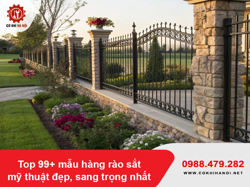 Top 99+ mẫu hàng rào sắt mỹ thuật đẹp, sang trọng nhất Top 99+ mẫu hàng rào sắt mỹ thuật đẹp, sang trọng nhất