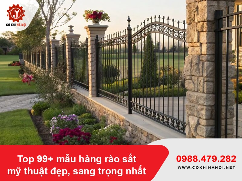 Top 99+ mẫu hàng rào sắt mỹ thuật đẹp, sang trọng nhất Top 99+ mẫu hàng rào sắt mỹ thuật đẹp, sang trọng nhất
