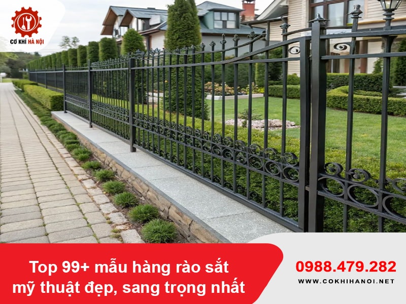 Top 99+ mẫu hàng rào sắt mỹ thuật đẹp, sang trọng nhất Top 99+ mẫu hàng rào sắt mỹ thuật đẹp, sang trọng nhất