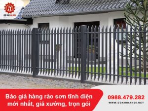 Báo giá hàng rào sơn tĩnh điện mới nhất, giá xưởng, trọn gói