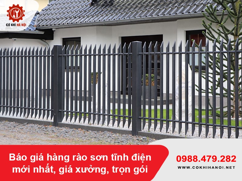 Báo giá hàng rào sơn tĩnh điện mới nhất, giá xưởng, trọn gói