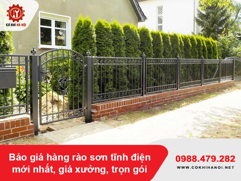 Báo giá hàng rào sơn tĩnh điện mới nhất, giá xưởng, trọn gói Báo giá hàng rào sơn tĩnh điện mới nhất, giá xưởng, trọn gói
