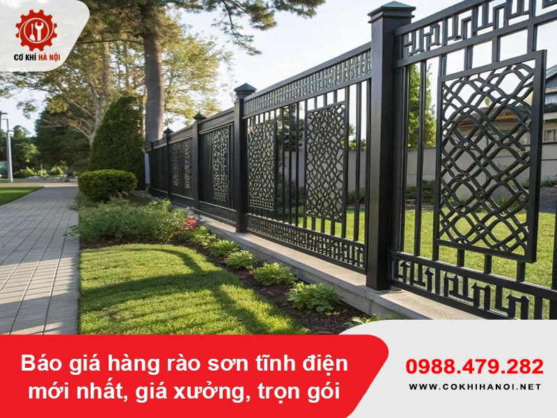 Báo giá hàng rào sơn tĩnh điện mới nhất, giá xưởng, trọn gói Báo giá hàng rào sơn tĩnh điện mới nhất, giá xưởng, trọn gói