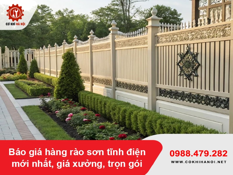 Báo giá hàng rào sơn tĩnh điện mới nhất, giá xưởng, trọn gói Báo giá hàng rào sơn tĩnh điện mới nhất, giá xưởng, trọn gói