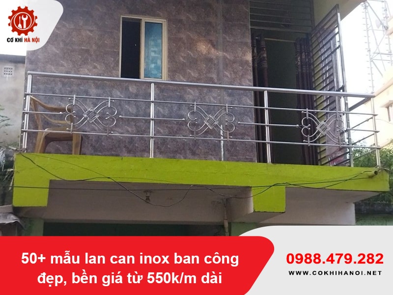 50+ mẫu lan can inox ban công đẹp, bền giá từ 550k/m dài