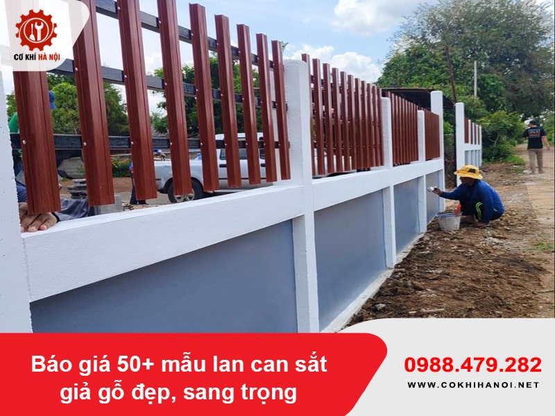 Báo giá 50+ mẫu lan can sắt giả gỗ đẹp, sang trọng mới 2026