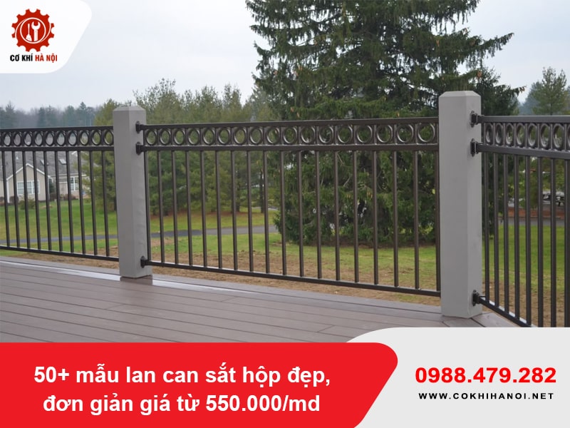 50+ mẫu lan can sắt hộp đẹp, đơn giản giá từ 550.000/md