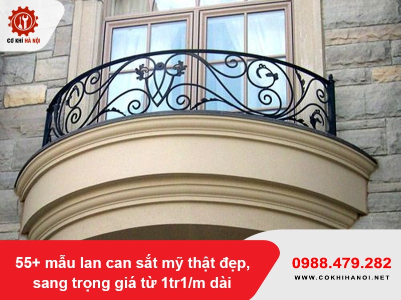 55+ mẫu lan can sắt mỹ thật đẹp, sang trọng giá từ 1tr1/m dài