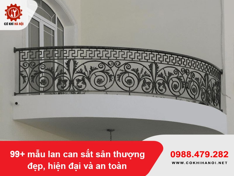 99+ mẫu lan can sắt sân thượng đẹp, hiện đại và an toàn