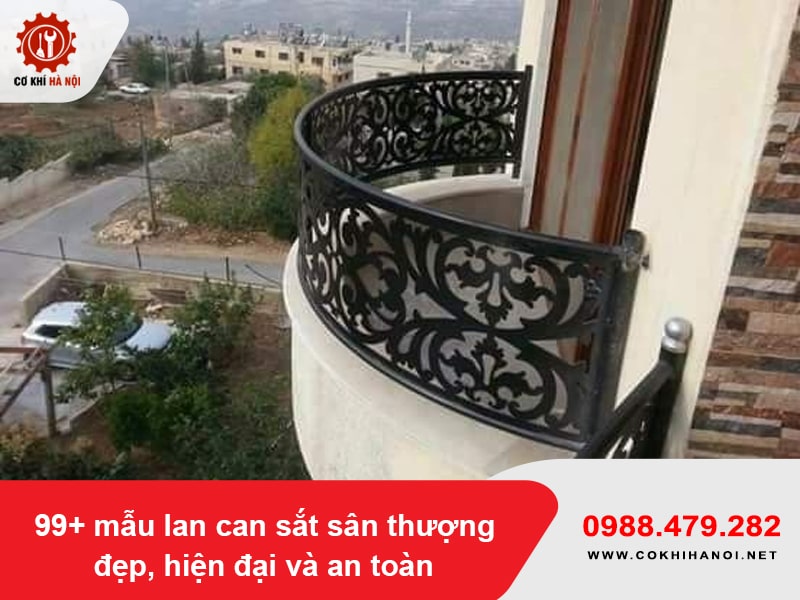 99+ mẫu lan can sắt sân thượng đẹp, hiện đại và an toàn