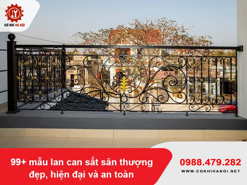 99+ mẫu lan can sắt sân thượng đẹp, hiện đại và an toàn