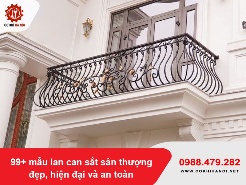 99+ mẫu lan can sắt sân thượng đẹp, hiện đại và an toàn