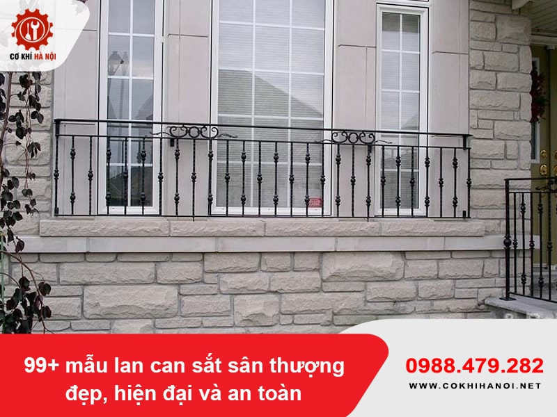 99+ mẫu lan can sắt sân thượng đẹp, hiện đại và an toàn