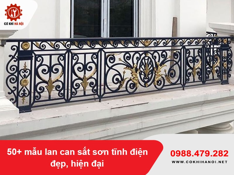 50+ mẫu lan can sắt sơn tĩnh điện đẹp, hiện đại 2026