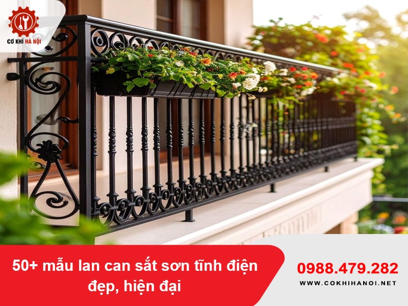 50+ mẫu lan can sắt sơn tĩnh điện đẹp, hiện đại 2026
