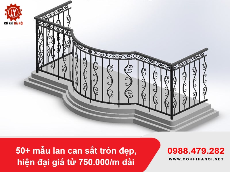50+ mẫu lan can sắt tròn đẹp, hiện đại giá từ 750.000/m dài