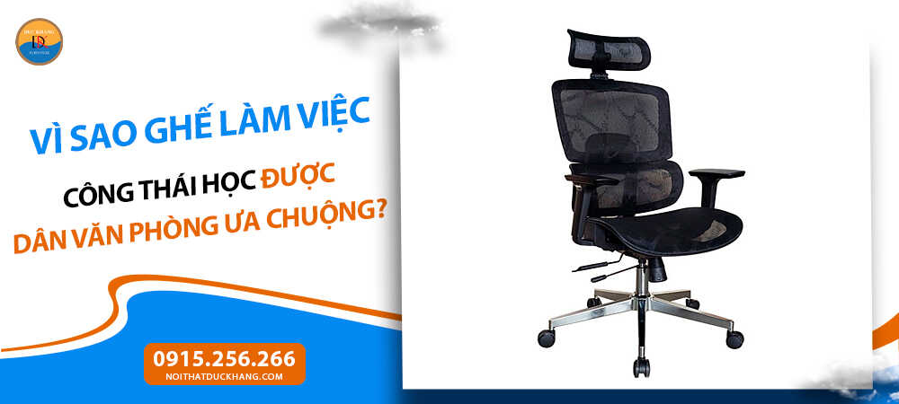 Vì sao ghế làm việc công thái học được dân văn phòng ưa chuộng?