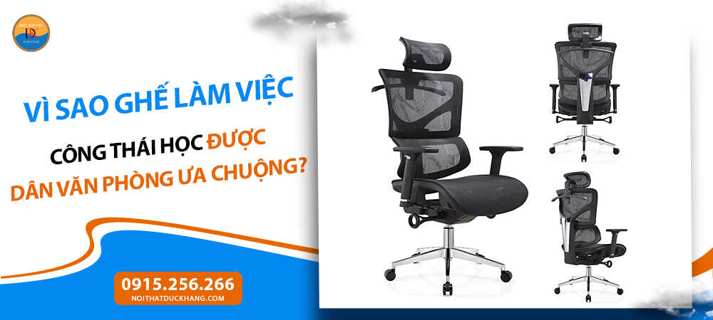 Vì sao ghế làm việc công thái học được dân văn phòng ưa chuộng?