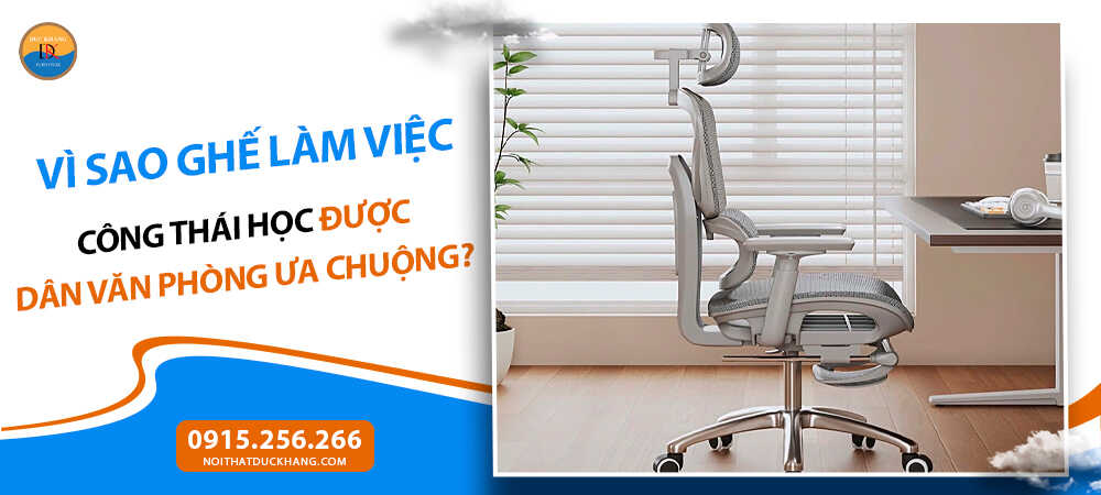 Vì sao ghế làm việc công thái học được dân văn phòng ưa chuộng?