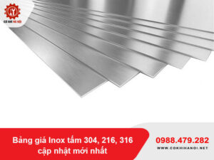 Bảng giá Inox tấm 304, 216, 316 cập nhật mới nhất năm 2026