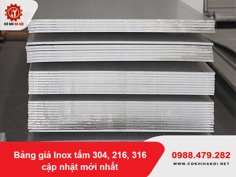 Bảng giá Inox tấm 304, 216, 316 cập nhật mới nhất năm 2026