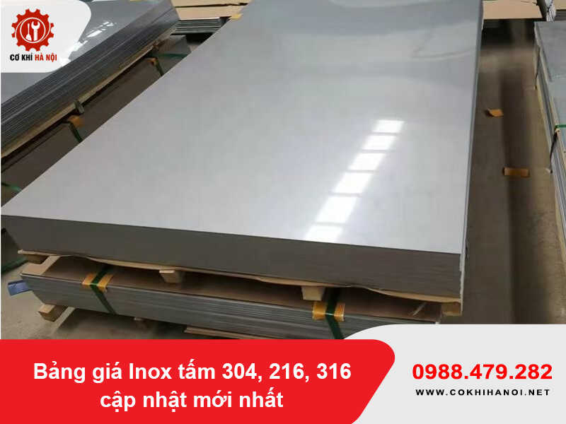 Bảng giá Inox tấm 304, 216, 316 cập nhật mới nhất năm 2026