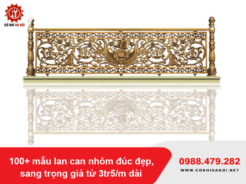 100+ mẫu lan can nhôm đúc đẹp, sang trọng giá từ 3tr5/m dài