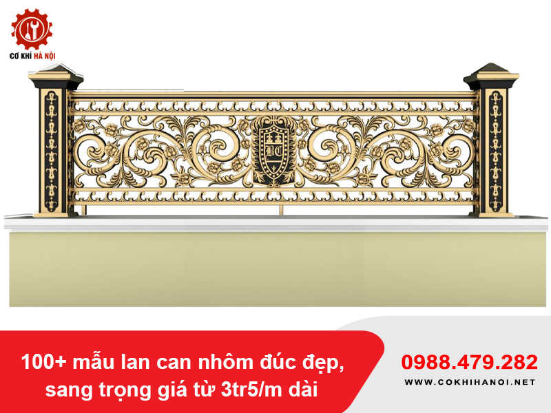 100+ mẫu lan can nhôm đúc đẹp, sang trọng giá từ 3tr5/m dài