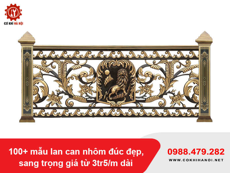 100+ mẫu lan can nhôm đúc đẹp, sang trọng giá từ 3tr5/m dài