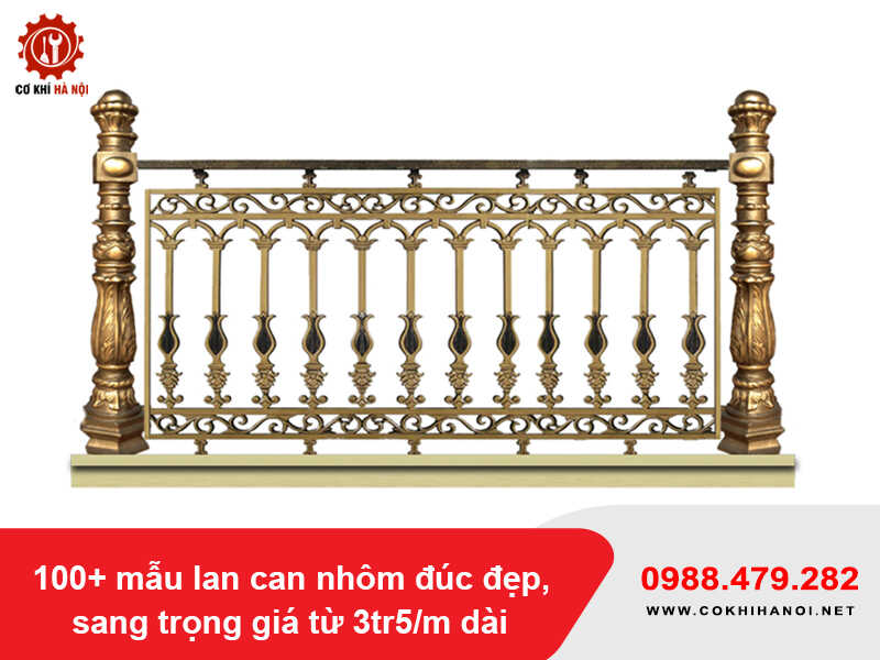 100+ mẫu lan can nhôm đúc đẹp, sang trọng giá từ 3tr5/m dài