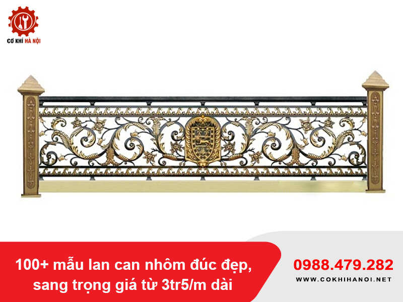 100+ mẫu lan can nhôm đúc đẹp, sang trọng giá từ 3tr5/m dài
