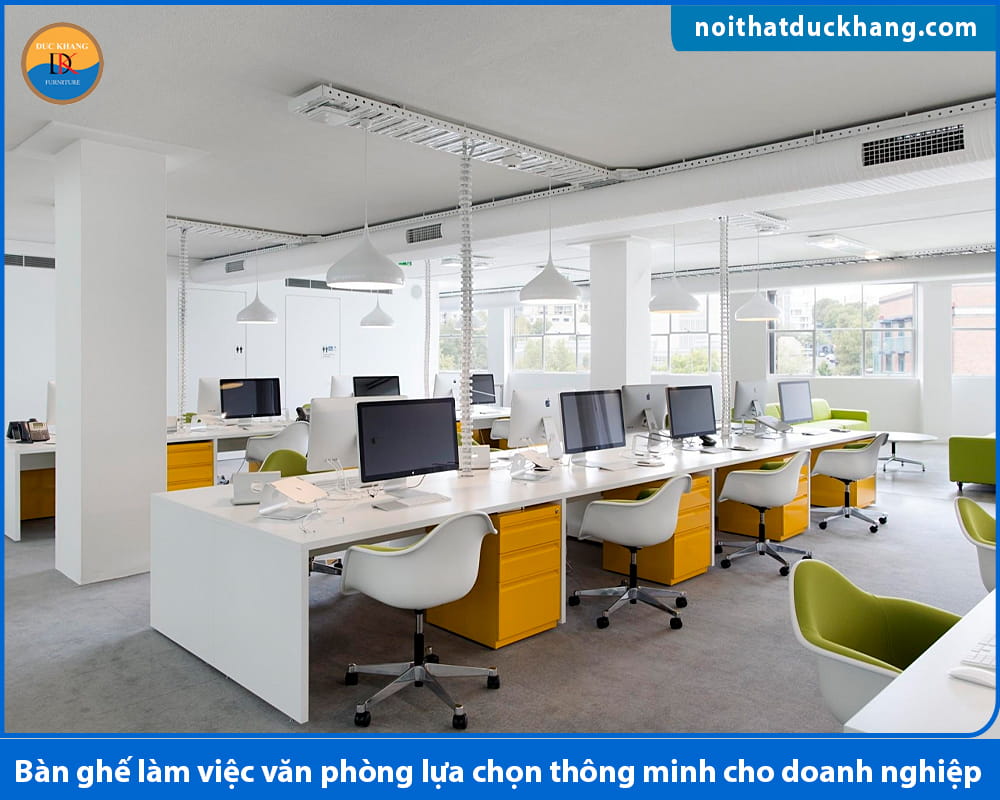 Bàn ghế làm việc văn phòng theo mô hình mở Bàn ghế làm việc văn phòng theo mô hình mở